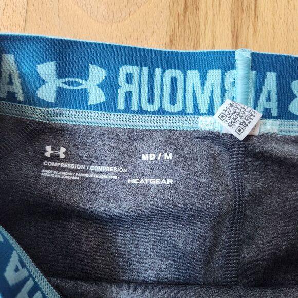 Under Armour Compression Heat Gear Shorts, Gray, Women's, Medium - Picture 2 of 6